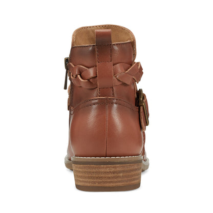 Earth Shoes Nicole Round Toe Stacked Heel Casual Booties