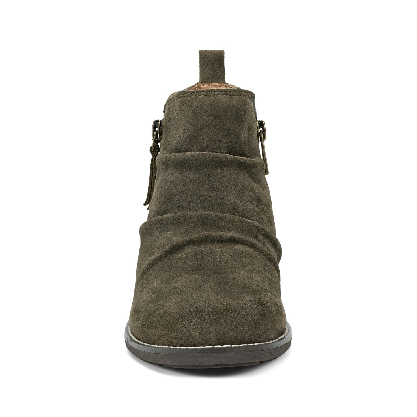 Earth Shoes Nadya Round Toe Ruched Casual Booties