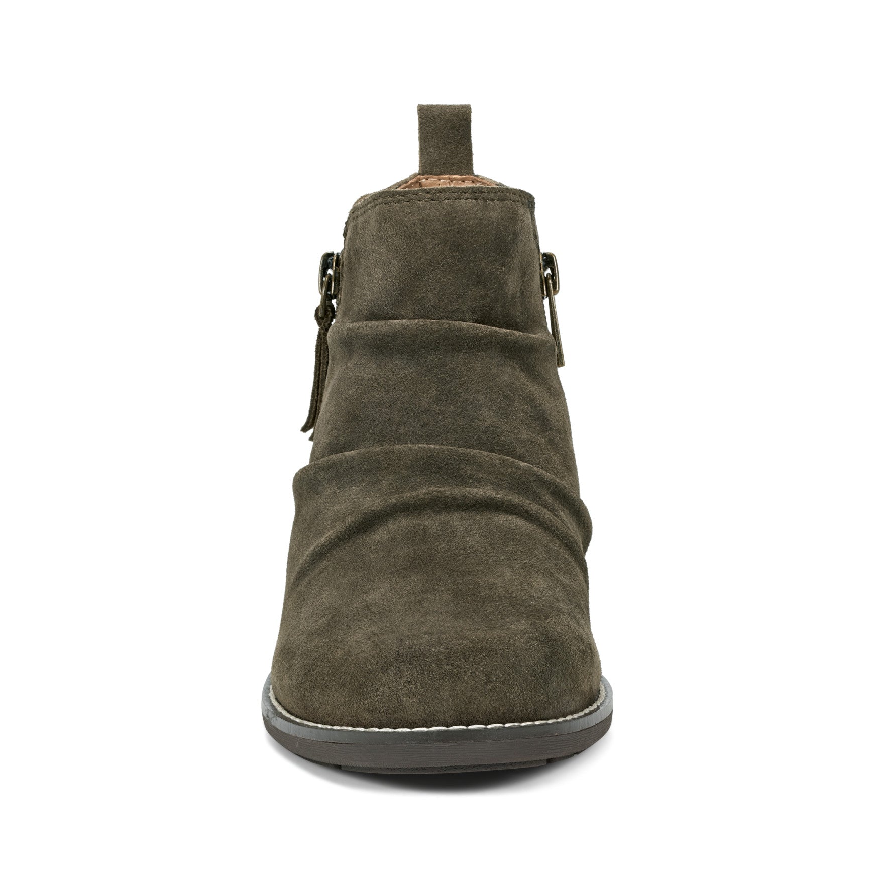 Earth Shoes Nadya Round Toe Ruched Casual Booties