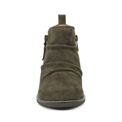Earth Shoes Nadya Round Toe Ruched Casual Booties