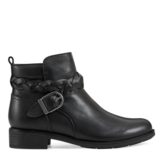 Earth Shoes Nicole Round Toe Stacked Heel Casual Booties