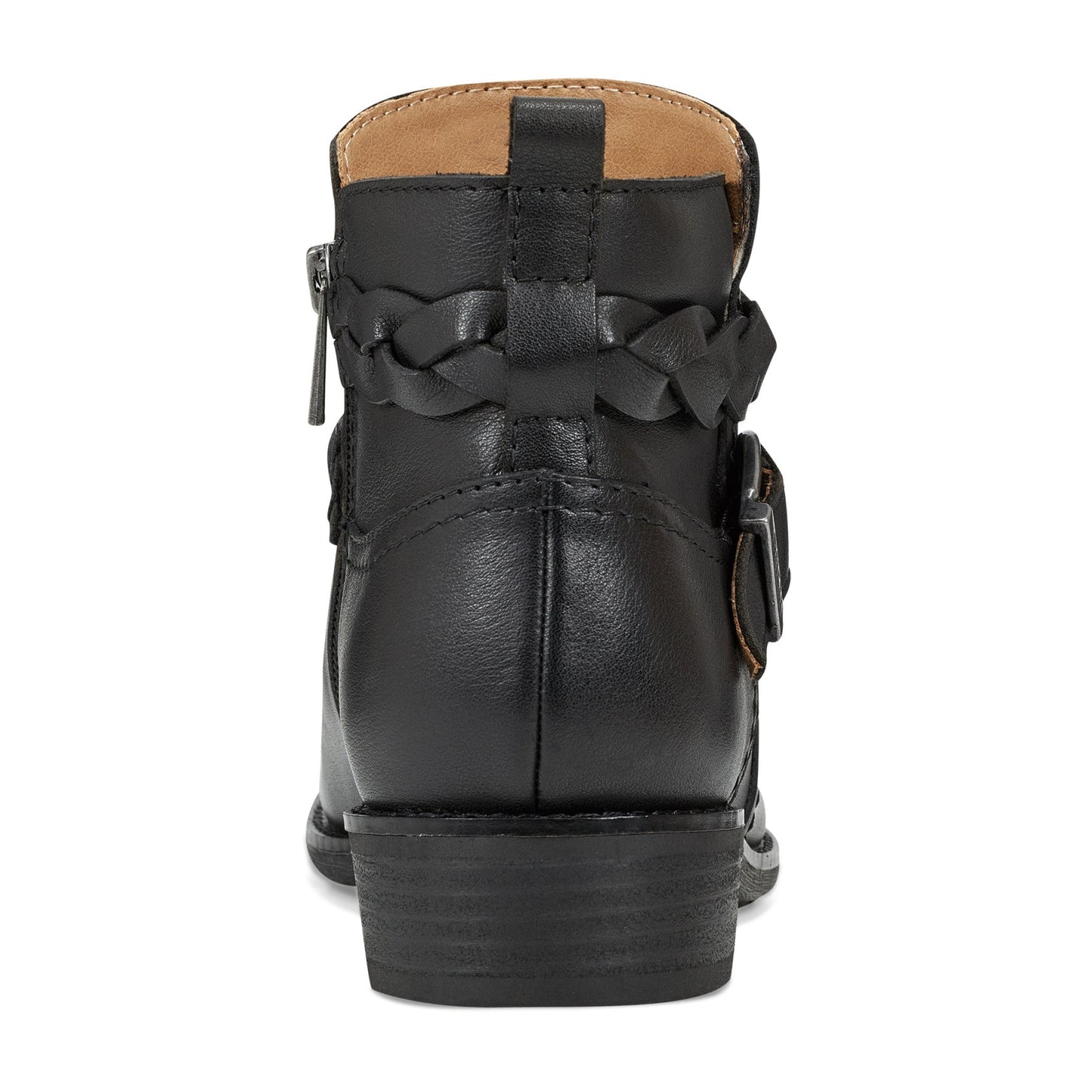 Earth Shoes Nicole Round Toe Stacked Heel Casual Booties