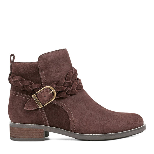 Earth Shoes Nicole Round Toe Stacked Heel Casual Booties