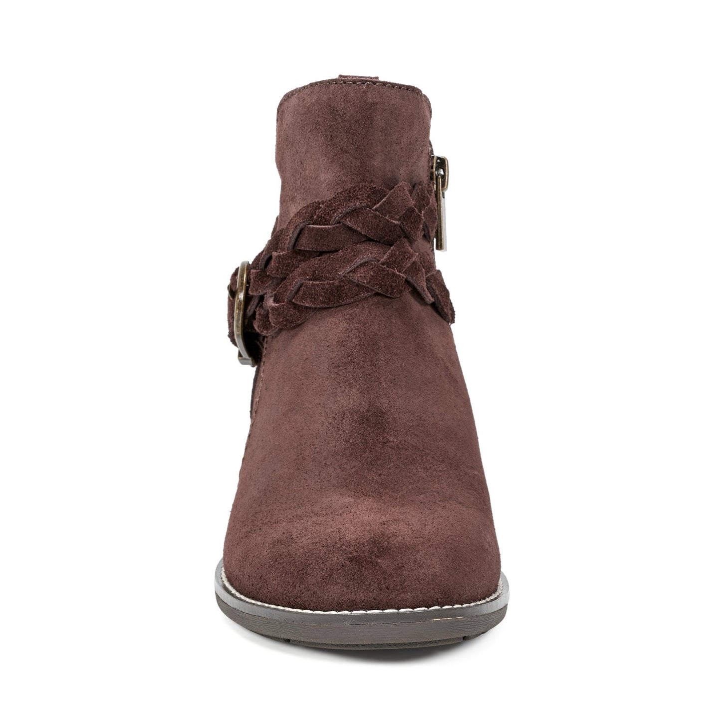Earth Shoes Nicole Round Toe Stacked Heel Casual Booties