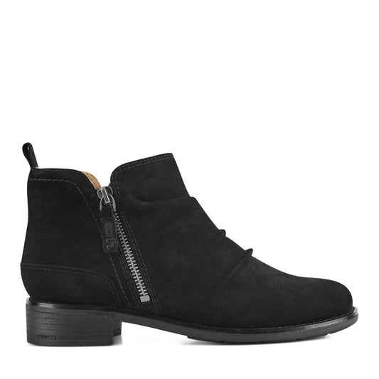 Earth Shoes Nadya Round Toe Ruched Casual Booties