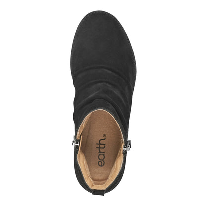 Earth Shoes Nadya Round Toe Ruched Casual Booties