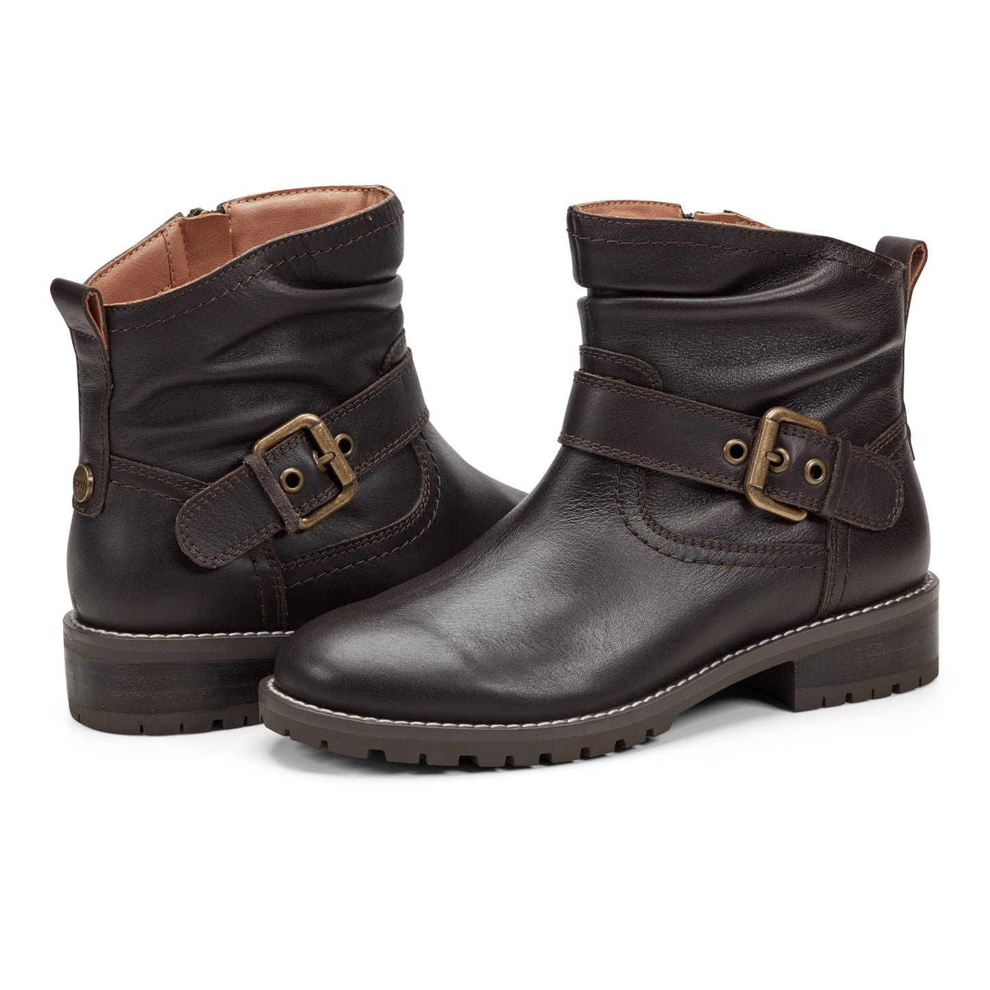 Earth Shoes Thrill Leather Ruched Booties