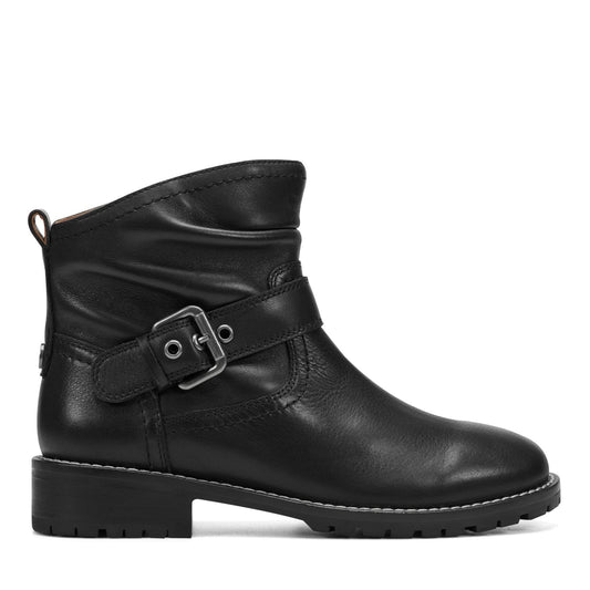 Earth Shoes Thrill Leather Ruched Booties