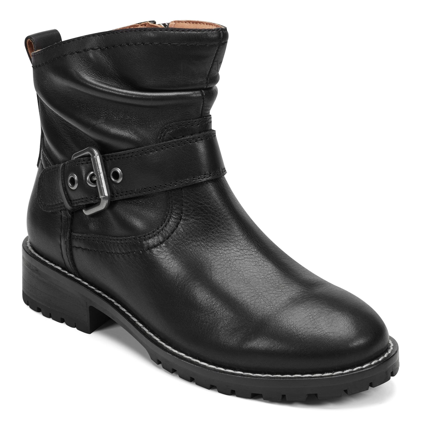 Earth Shoes Thrill Leather Ruched Booties