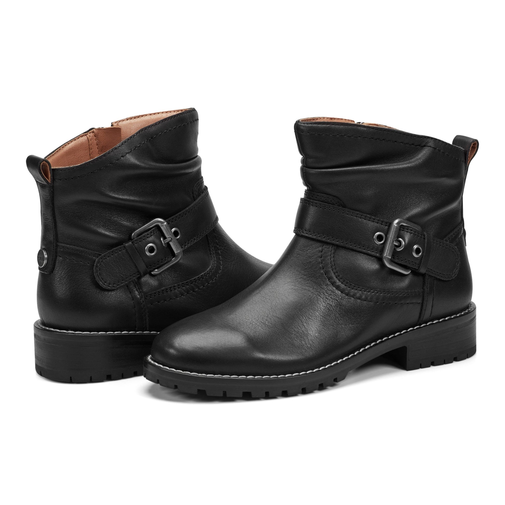 Earth Shoes Thrill Leather Ruched Booties