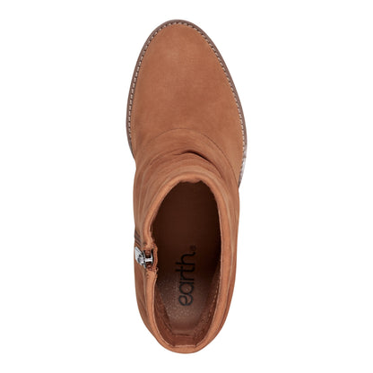 Earth Shoes Savvy Block Heel Ruched Casual Booties