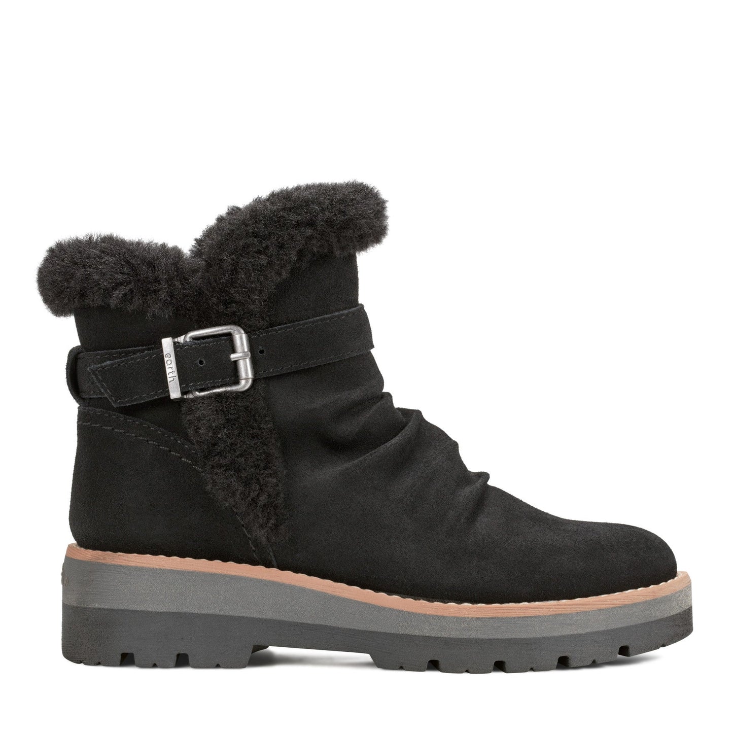 Earth Shoes Yara Waterproof Suede Lug Sole Ankle Booties