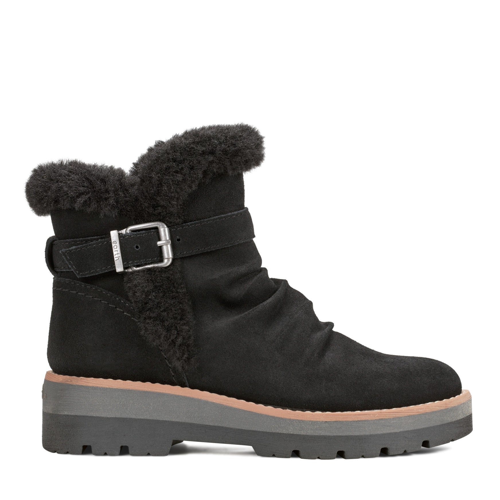 Earth Shoes Yara Waterproof Suede Lug Sole Ankle Booties