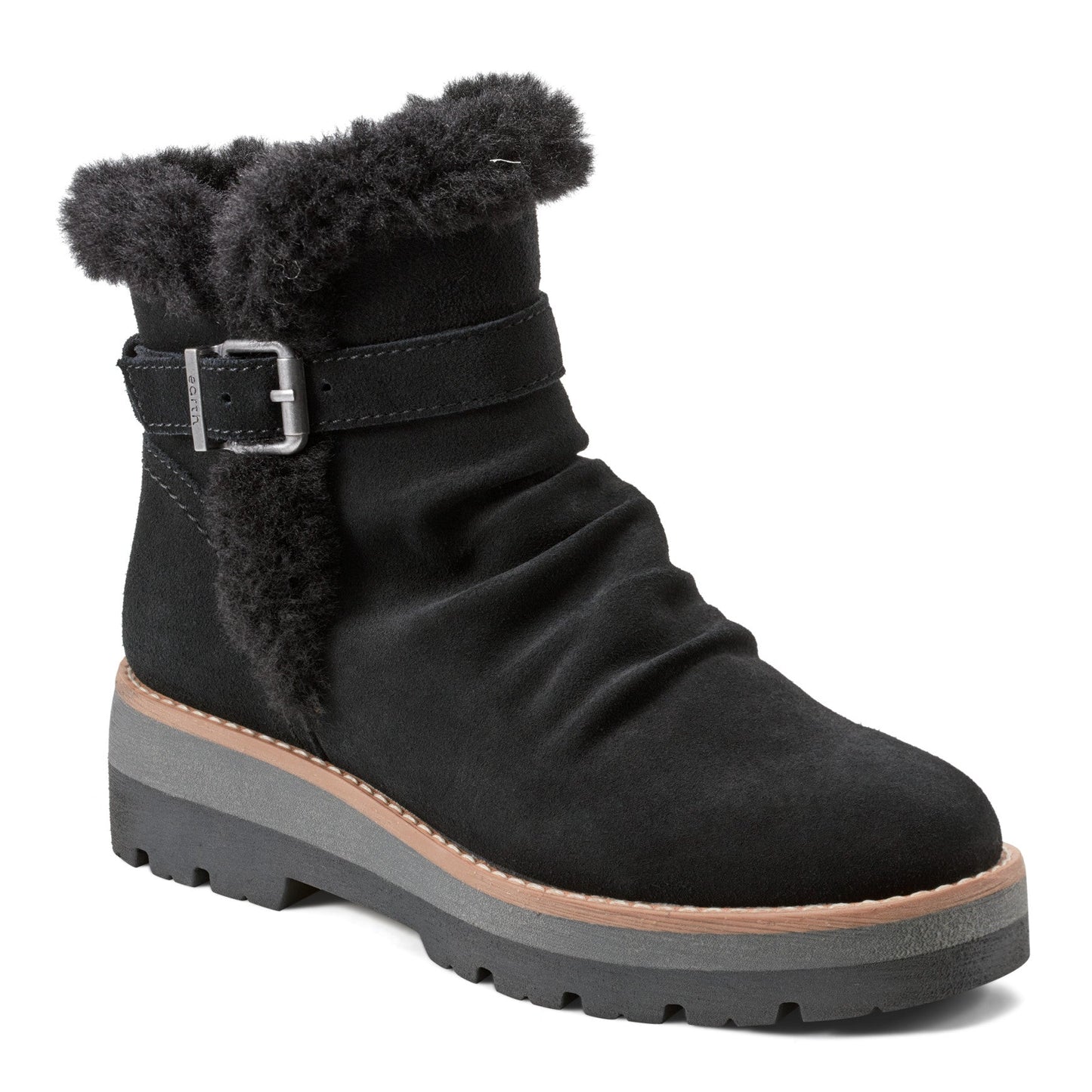 Earth Shoes Yara Waterproof Suede Lug Sole Ankle Booties