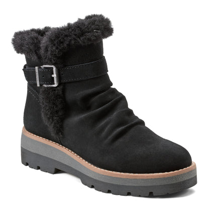 Earth Shoes Yara Waterproof Suede Lug Sole Ankle Booties