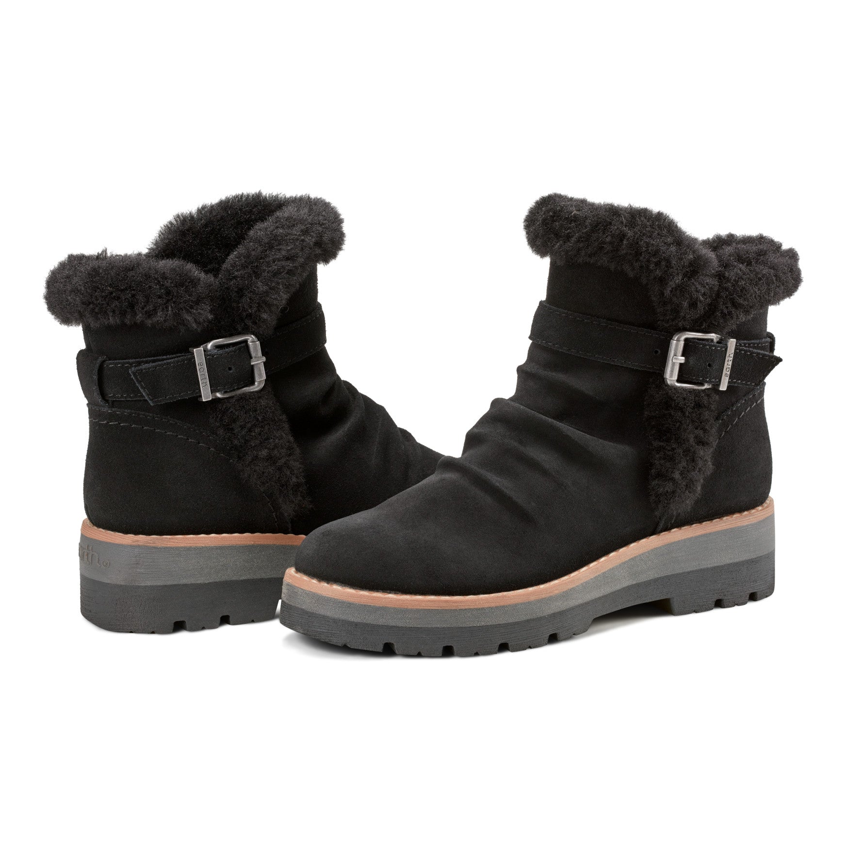 Earth Shoes Yara Waterproof Suede Lug Sole Ankle Booties