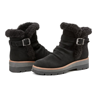 Earth Shoes Yara Waterproof Suede Lug Sole Ankle Booties
