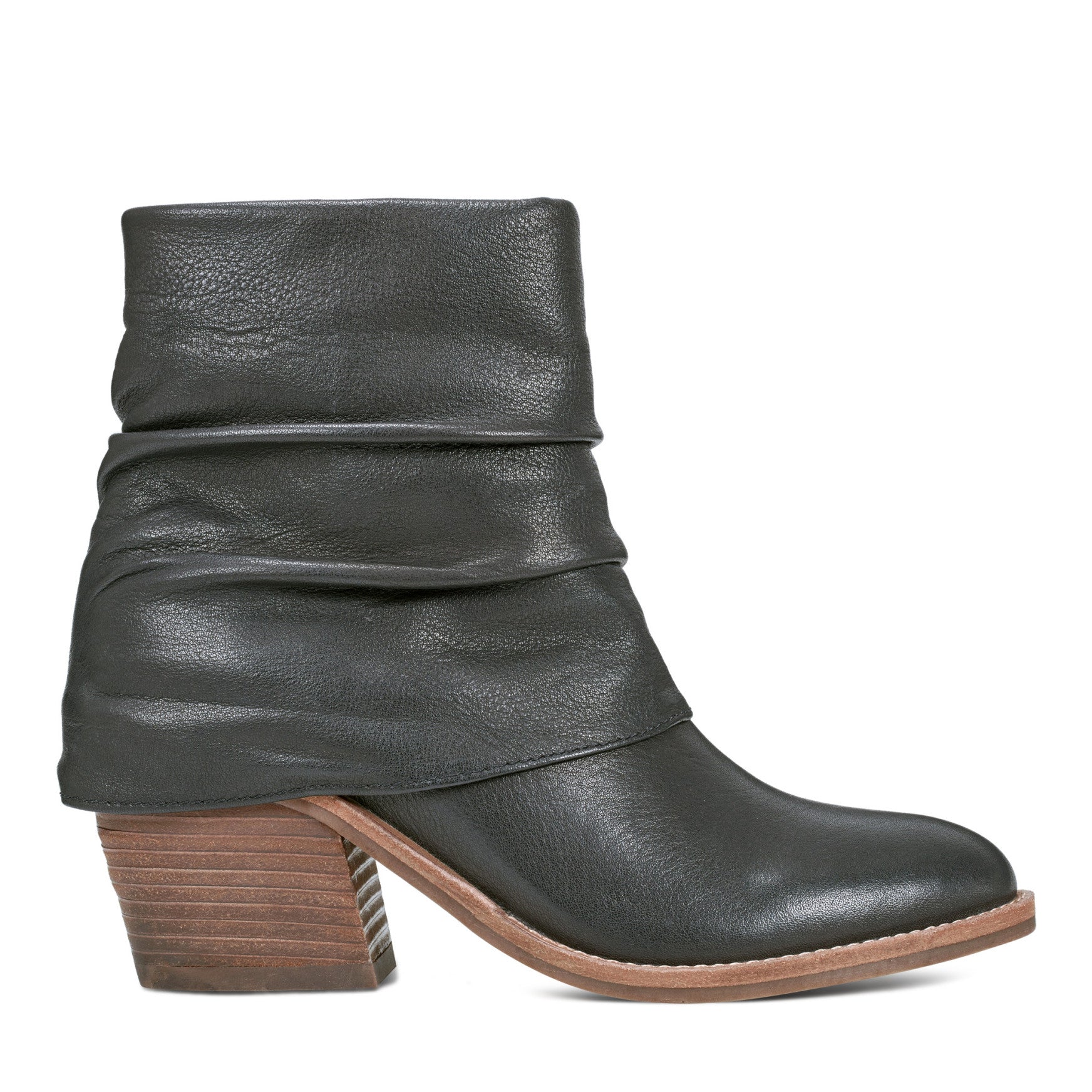 Earth Shoes Savvy Block Heel Ruched Casual Booties