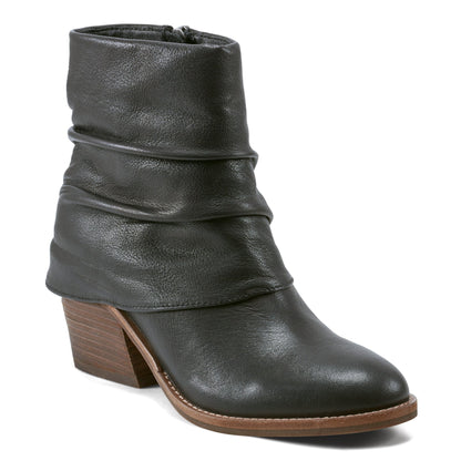 Earth Shoes Savvy Block Heel Ruched Casual Booties