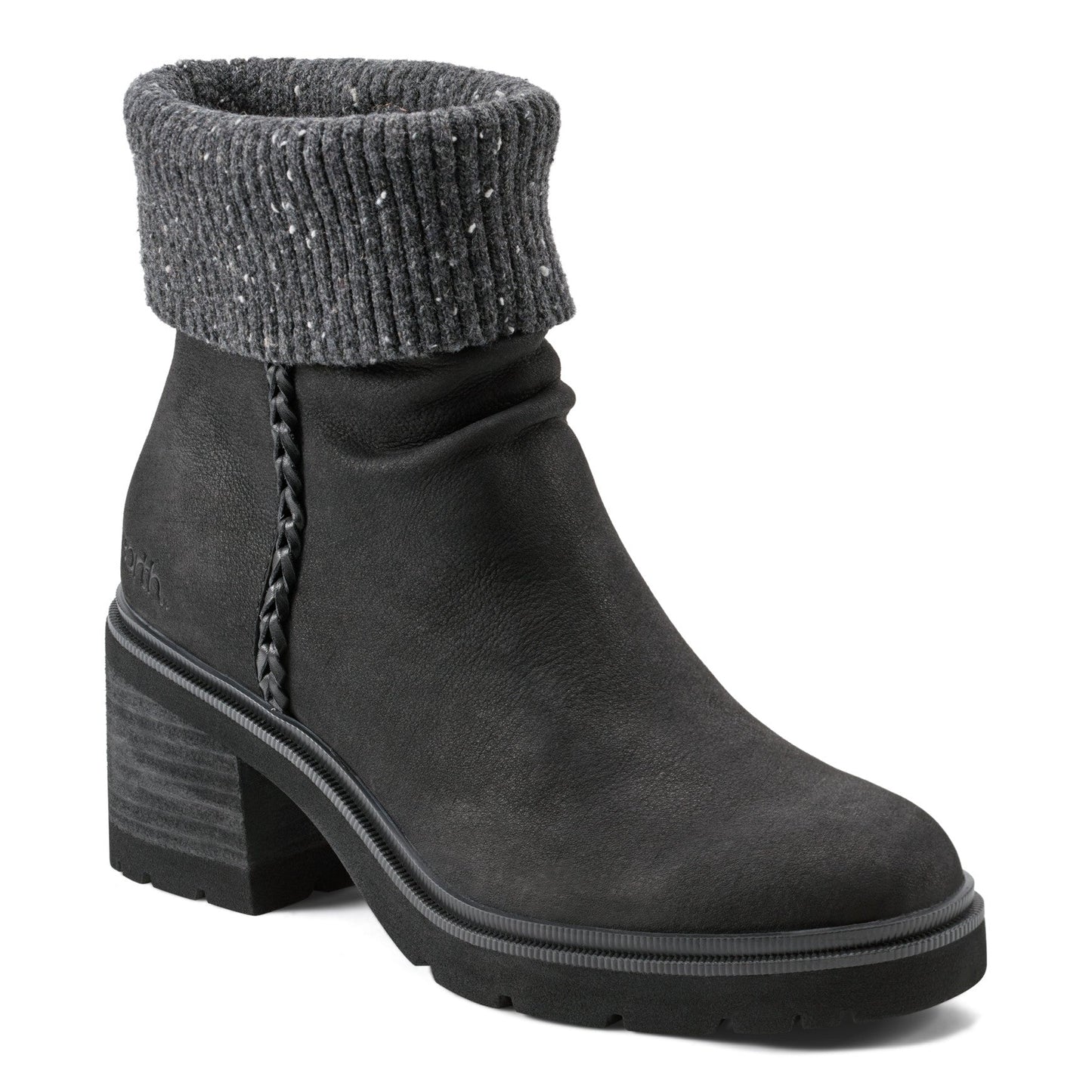 Earth Shoes Gresa Waterproof Block Heel Round Toe Casual Booties