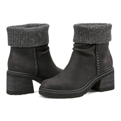Earth Shoes Gresa Waterproof Block Heel Round Toe Casual Booties