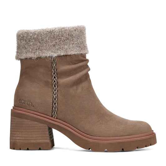 Earth Shoes Gresa Waterproof Block Heel Round Toe Casual Booties