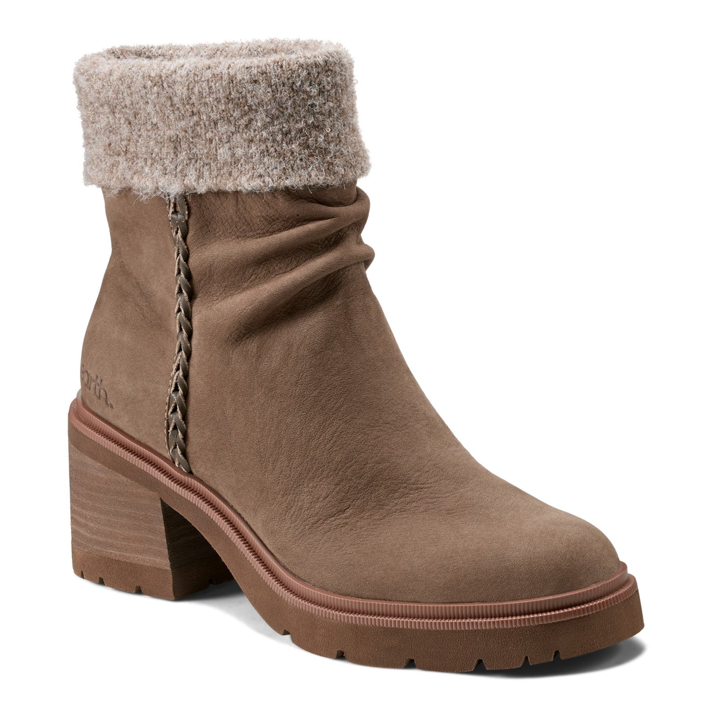 Earth Shoes Gresa Waterproof Block Heel Round Toe Casual Booties