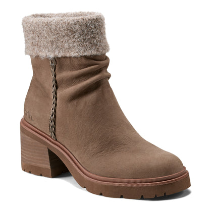 Earth Shoes Gresa Waterproof Block Heel Round Toe Casual Booties