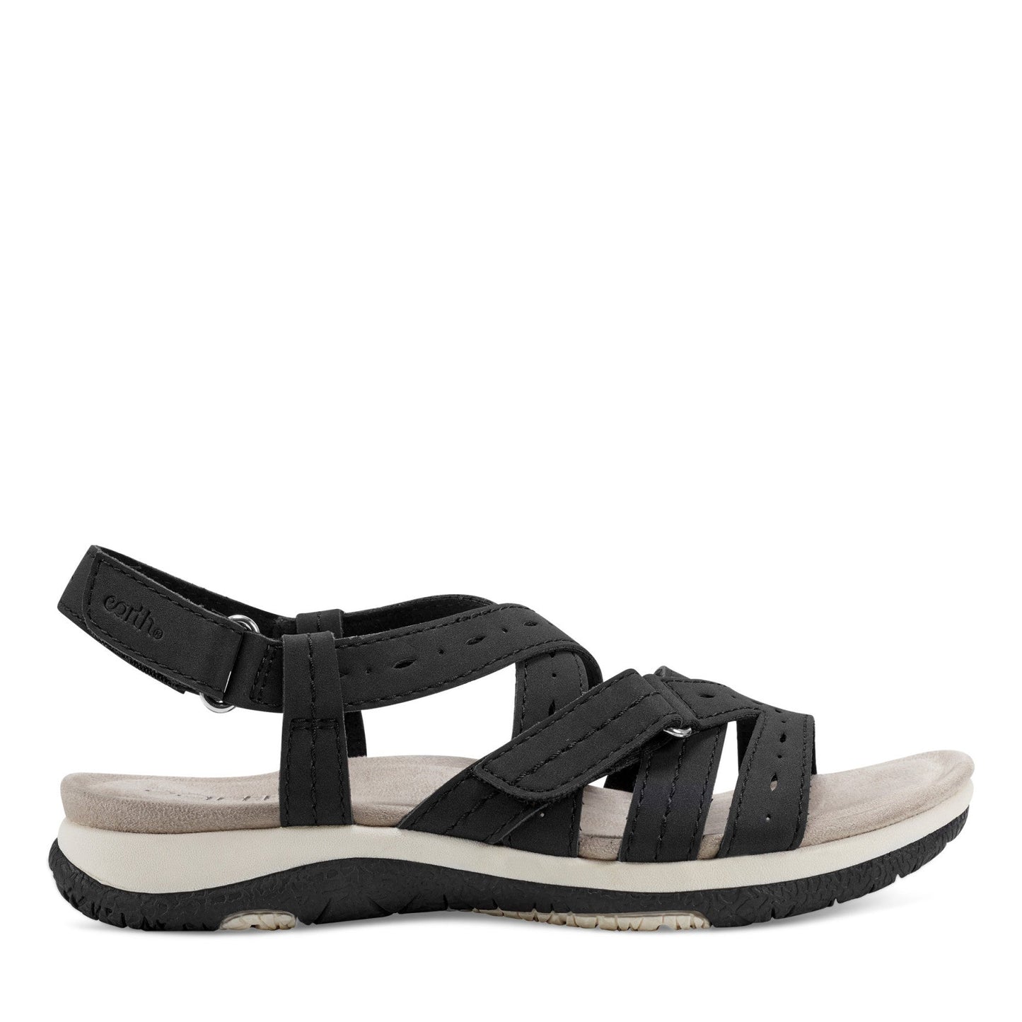 Earth Shoes Samsin Round Toe Strappy Casual Flat Sandals