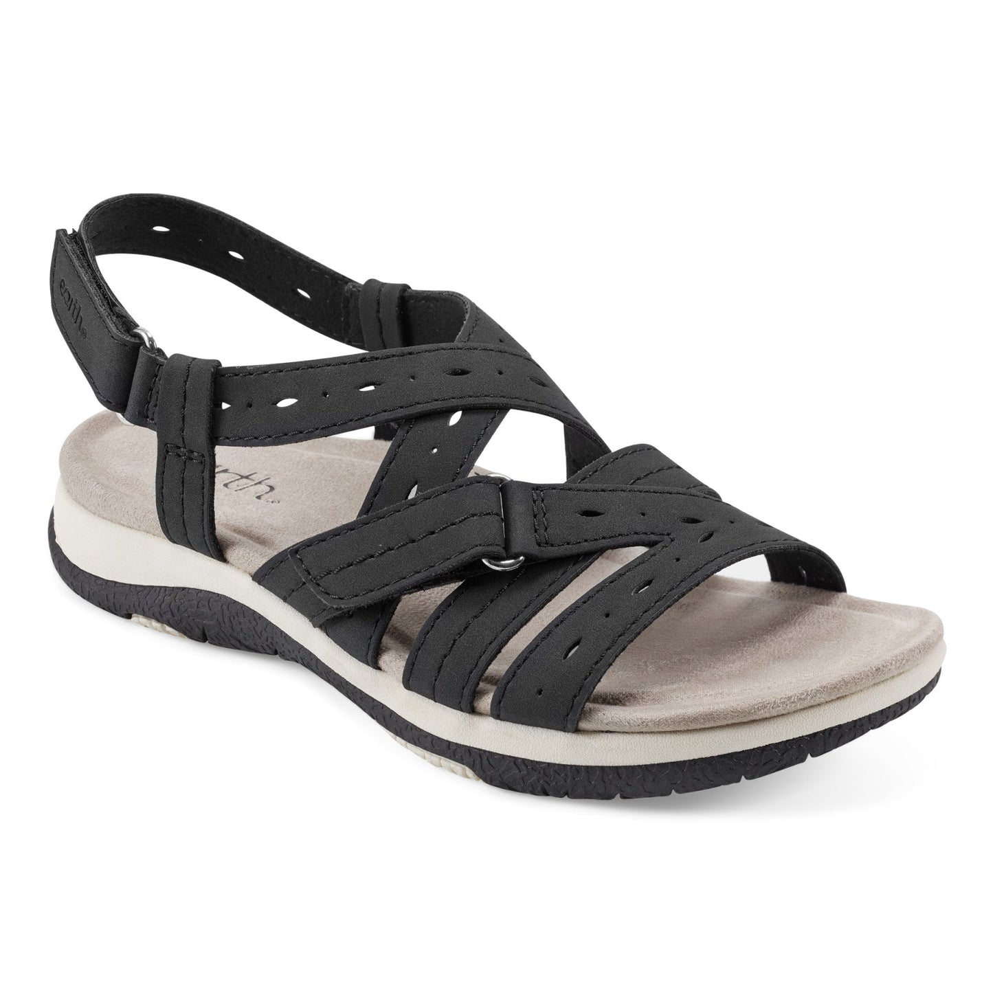 Earth Shoes Samsin Round Toe Strappy Casual Flat Sandals