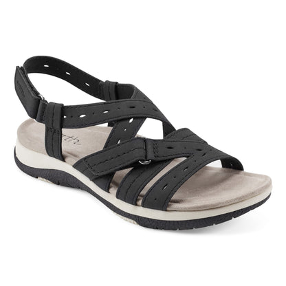 Earth Shoes Samsin Round Toe Strappy Casual Flat Sandals