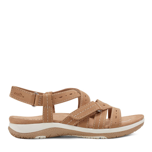 Earth Shoes Samsin Round Toe Strappy Casual Flat Sandals