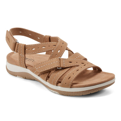 Earth Shoes Samsin Round Toe Strappy Casual Flat Sandals