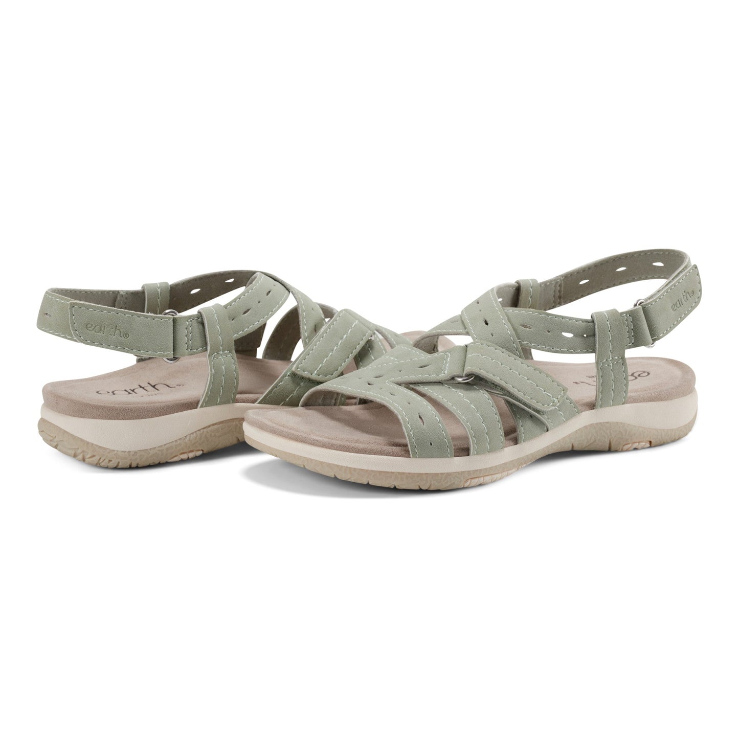 Earth Shoes Samsin Round Toe Strappy Casual Flat Sandals