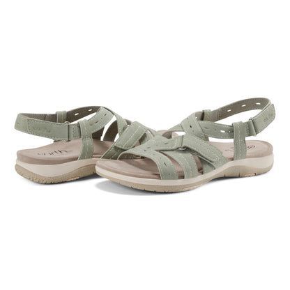 Earth Shoes Samsin Round Toe Strappy Casual Flat Sandals