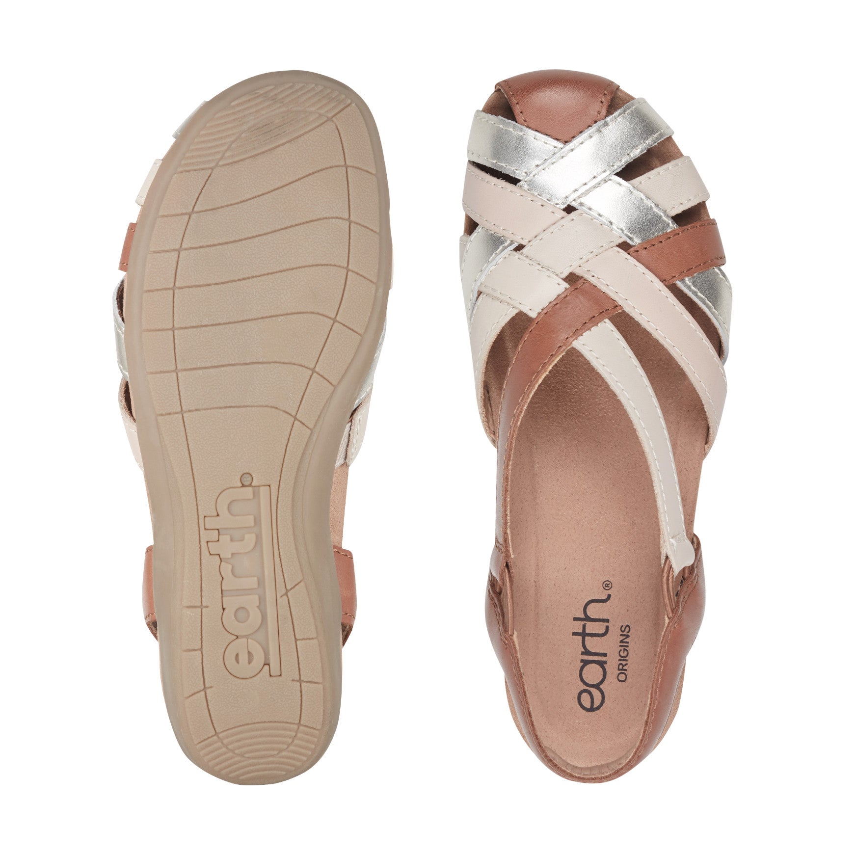 Earth Shoes Berri Woven Casual Round Toe Slip-on Sandals