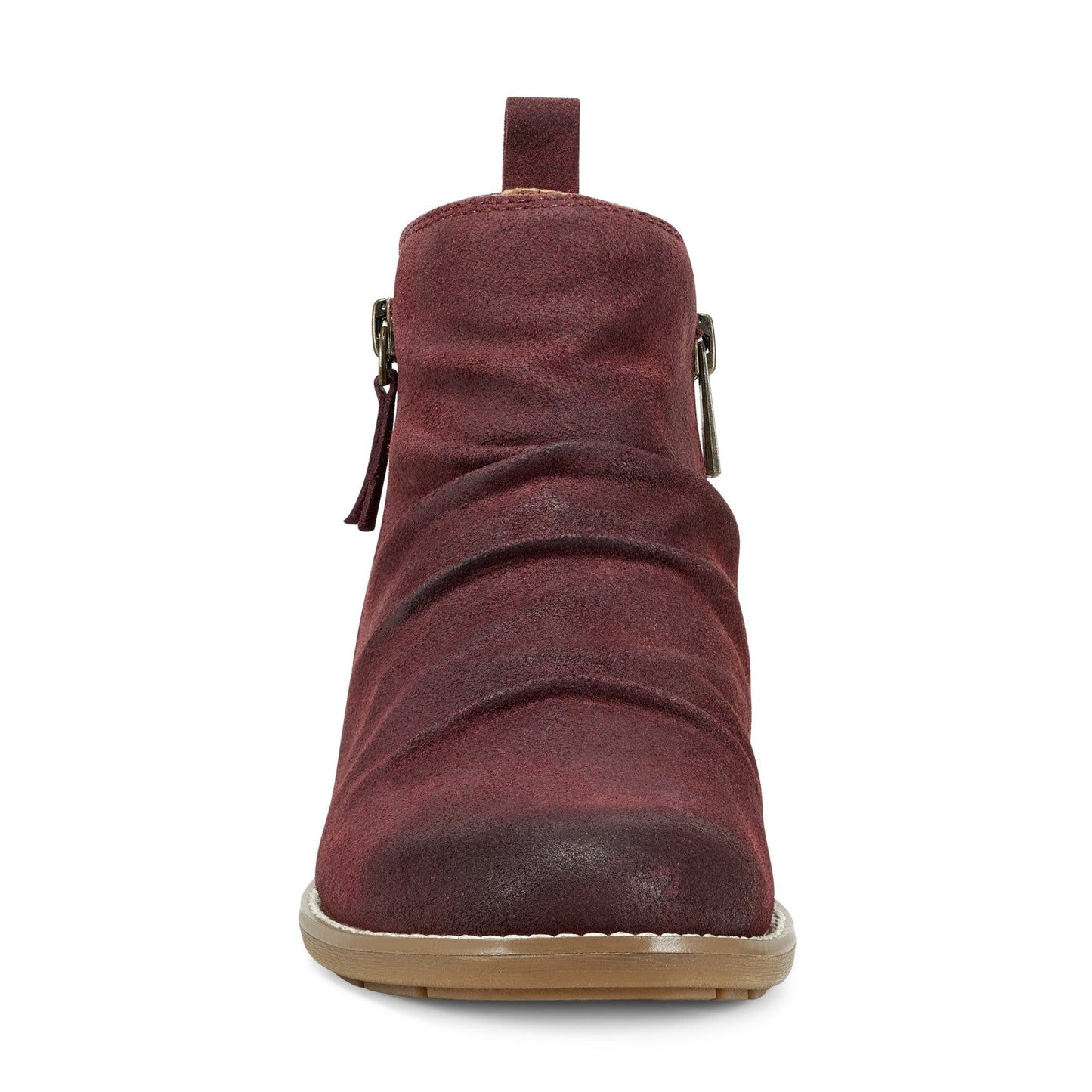 Earth Shoes Nadya Round Toe Ruched Casual Booties