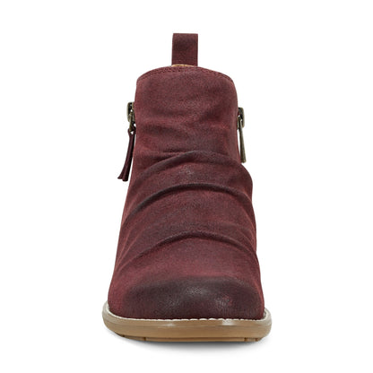 Earth Shoes Nadya Round Toe Ruched Casual Booties