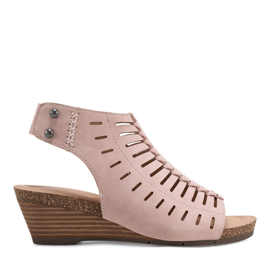 Earth Shoes Hana Round Toe Laser Cut Dress Sandals