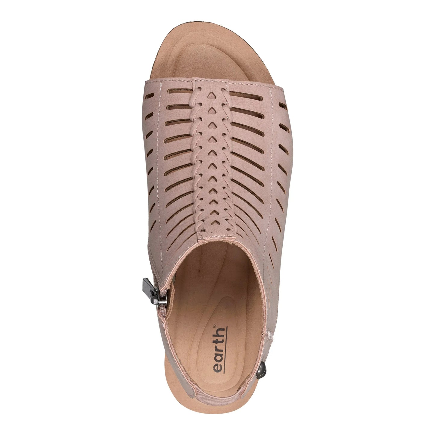Earth Shoes Hana Round Toe Laser Cut Dress Sandals