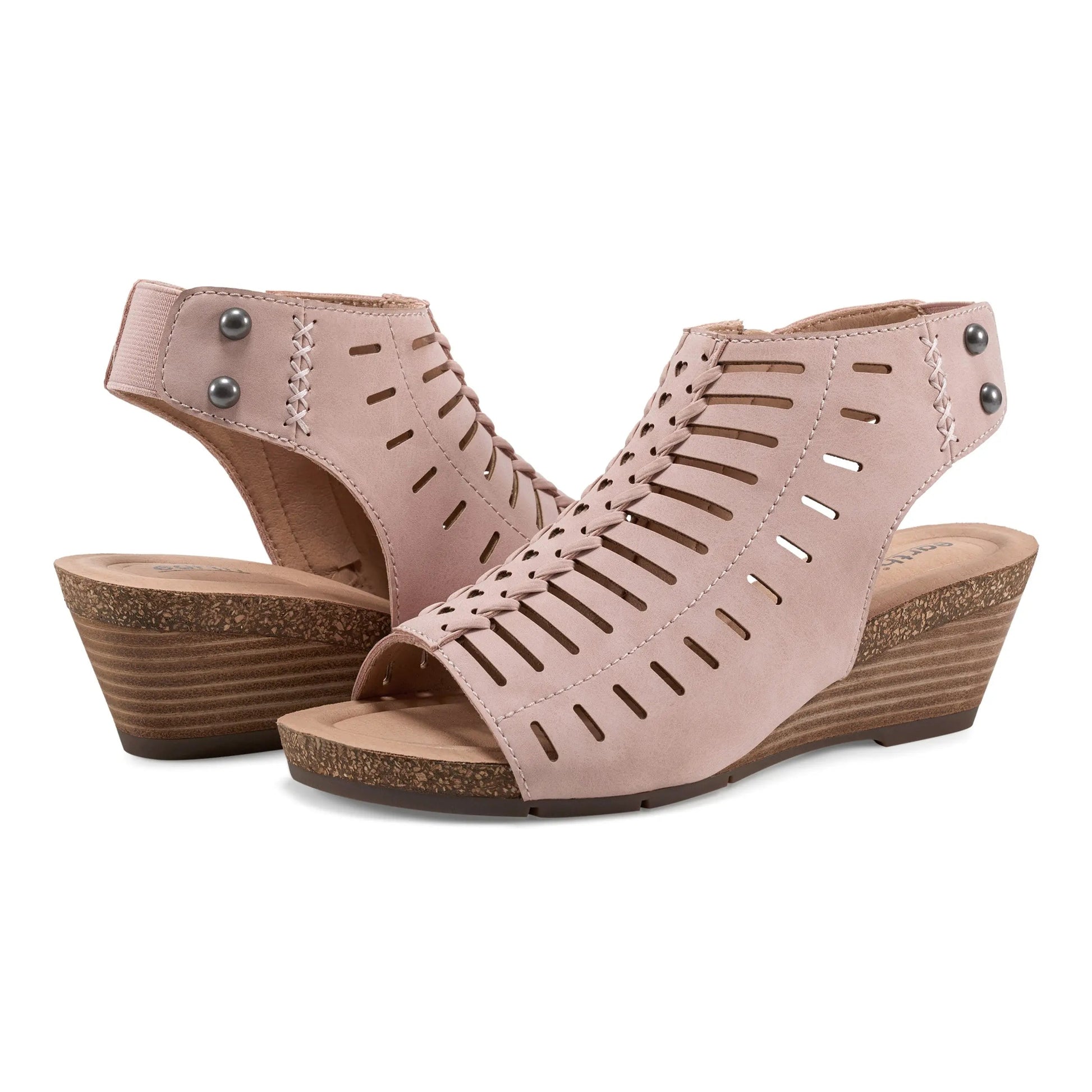 Earth Shoes Hana Round Toe Laser Cut Dress Sandals