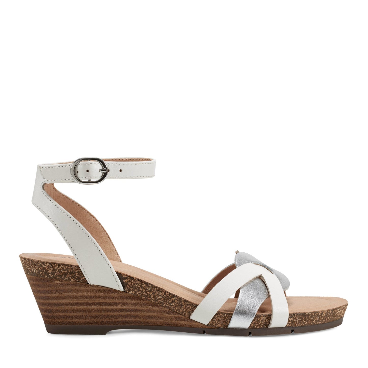 Earth Shoes Herly Woven Strappy Stacked Heel Dress Sandals