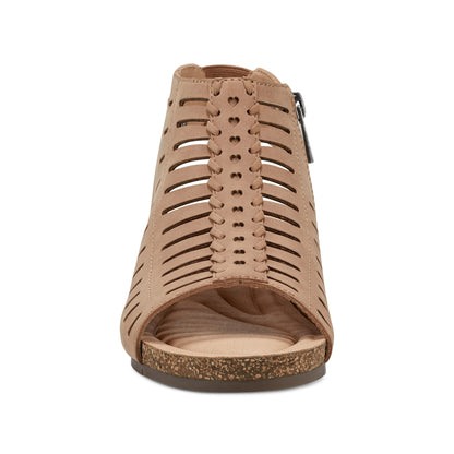 Earth Shoes Hana Round Toe Laser Cut Dress Sandals