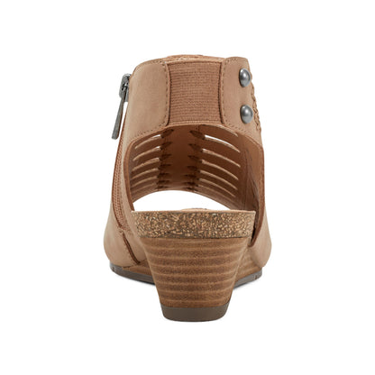 Earth Shoes Hana Round Toe Laser Cut Dress Sandals