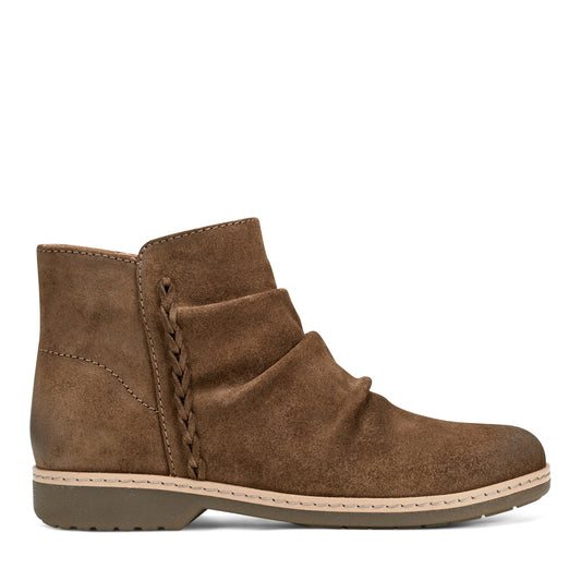 Earth Shoes Hilaree Water Repellent Round Toe Ruched Casual Booties