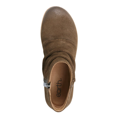 Earth Shoes Hilaree Water Repellent Round Toe Ruched Casual Booties