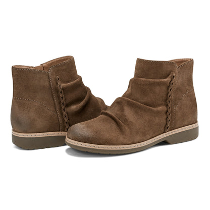Earth Shoes Hilaree Water Repellent Round Toe Ruched Casual Booties