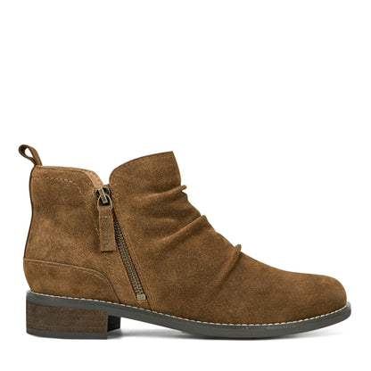 Earth Shoes Nadya Round Toe Ruched Casual Booties