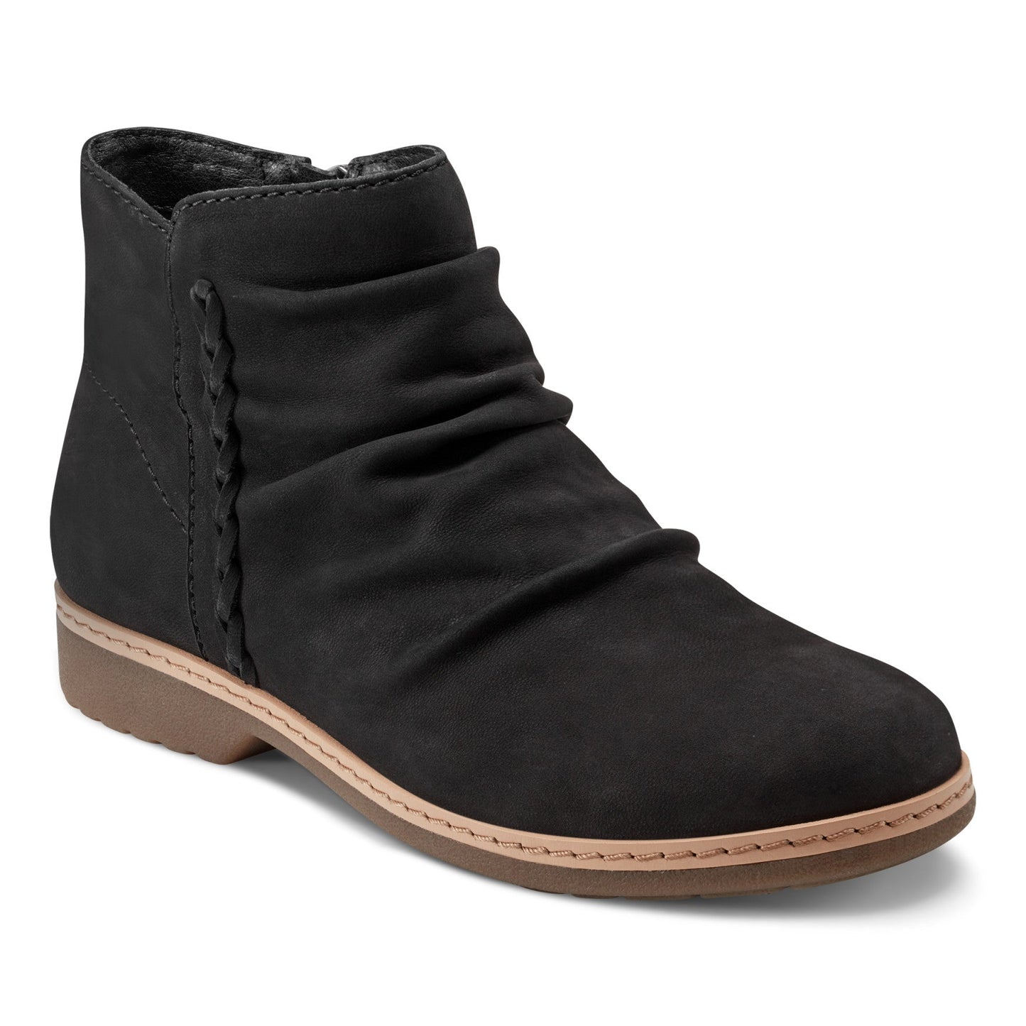Earth Shoes Hilaree Water Repellent Round Toe Ruched Casual Booties
