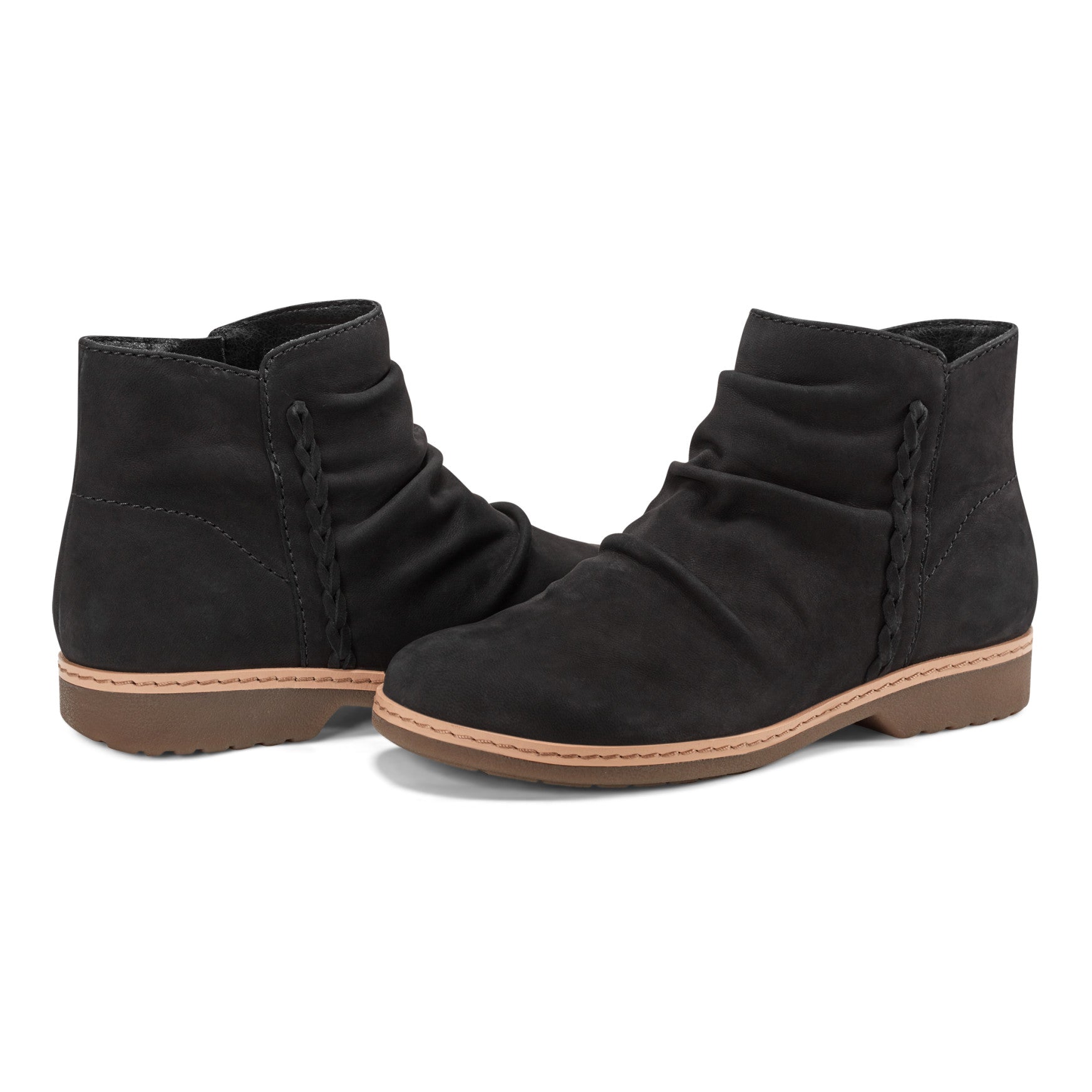 Earth Shoes Hilaree Water Repellent Round Toe Ruched Casual Booties